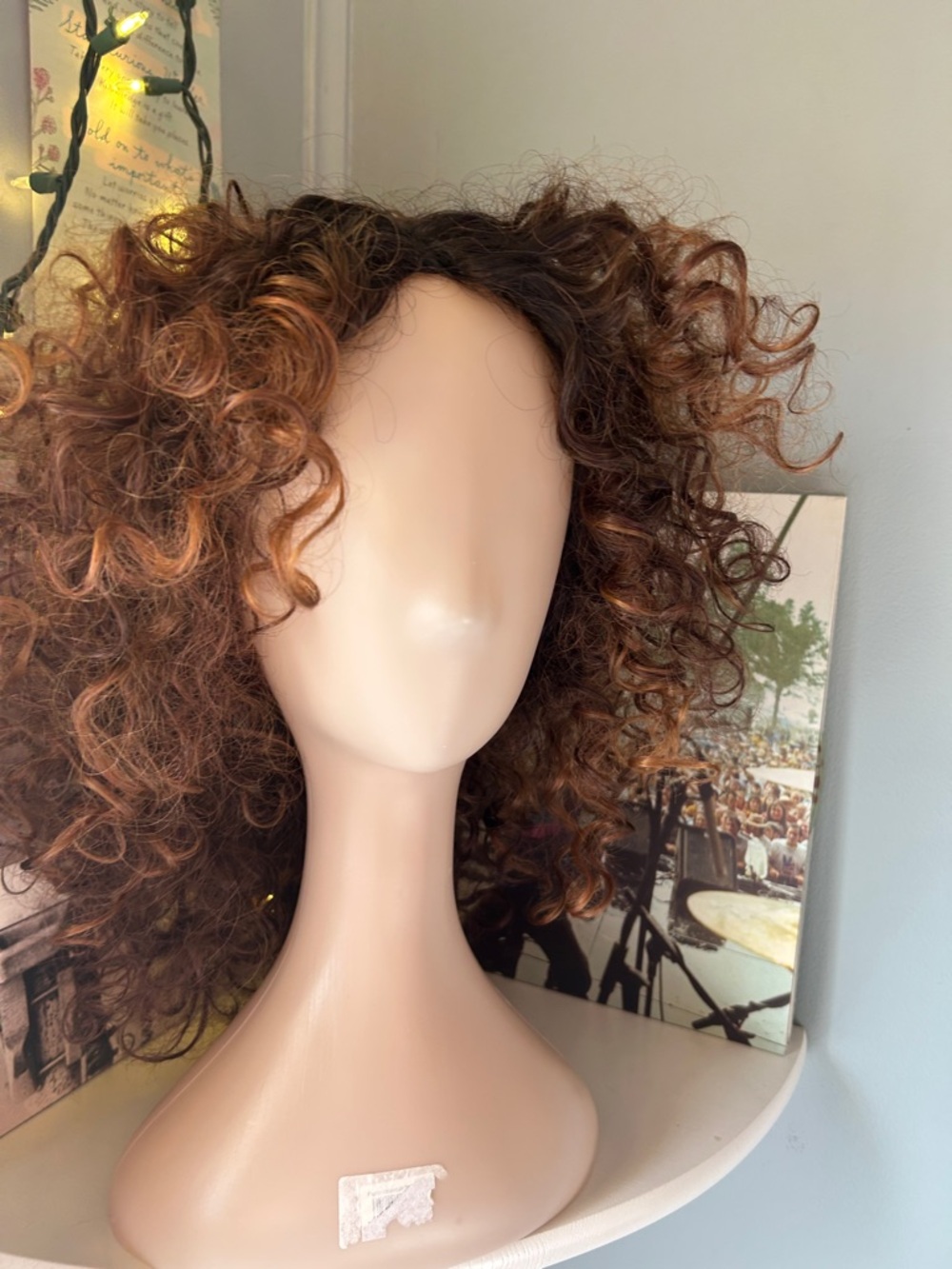 Beautiful Model Model Curly Wig GC Dark rooted with caramel  highlights